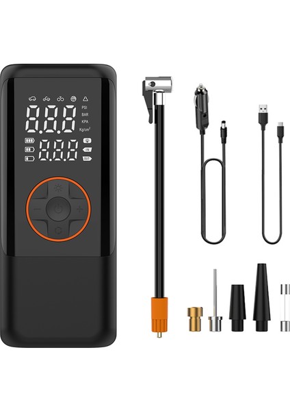 CZK-D02 Dijital Ekranlı Lastik Şişirme Hava Pompası Powerbank Özellikli