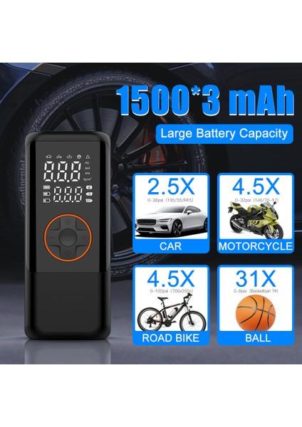 CZK-D02 Dijital Ekranlı Lastik Şişirme Hava Pompası Powerbank Özellikli fiyatları