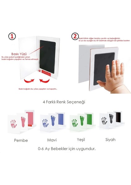 Bebek El ve Ayak Izi Anı Baskı Seti ( Lisinya )