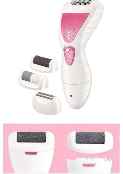 Ayak Törpü Başlıklı Epilatör Aleti 4 Başlıklı Taşınabilir Şarjlı Epilasyon Cihazı indirimleri