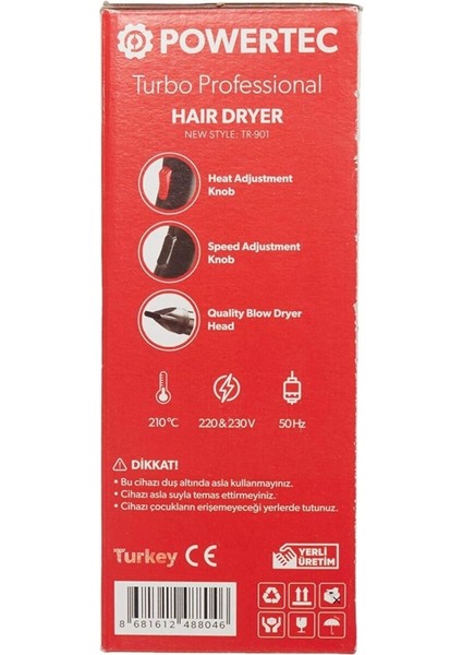 Profesyonel Fön ve Siyah Saç Maşası Seti, 11 Mm, Hızlı ve Güçlü Performans fırsatları