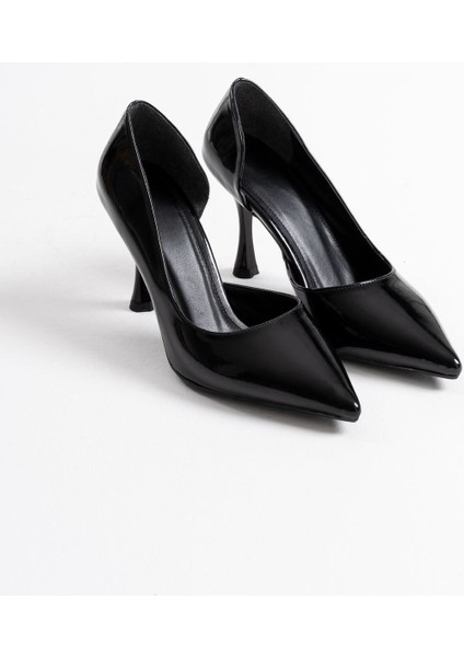 Angela Kadın Siyah Rugan Topuklu Ayakkabı fiyatları