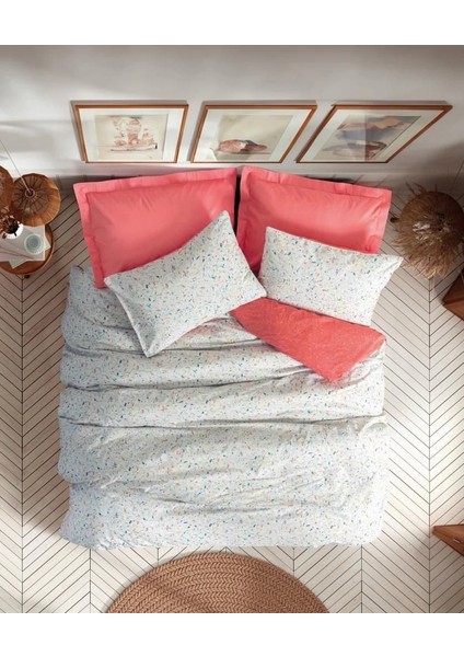 Cotton Box Petite Çift Kişilik Nevresim Takımı Messy Mercan fiyatları