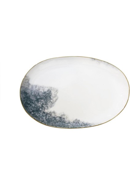 Bulut Desen Oval Servis Tabak 40CM