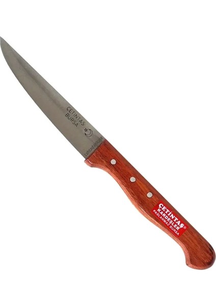 Paslanmaz Bursa Sebze Bıçağı 10 Cm, Ahşap Gül Sap ( Lisinya )