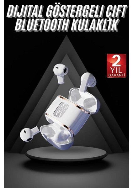 4 Adet Çift Kulaklık Dijital Göstergeli Yüksek Ses Kaliteli Bluetooth Kulaklık fiyatları