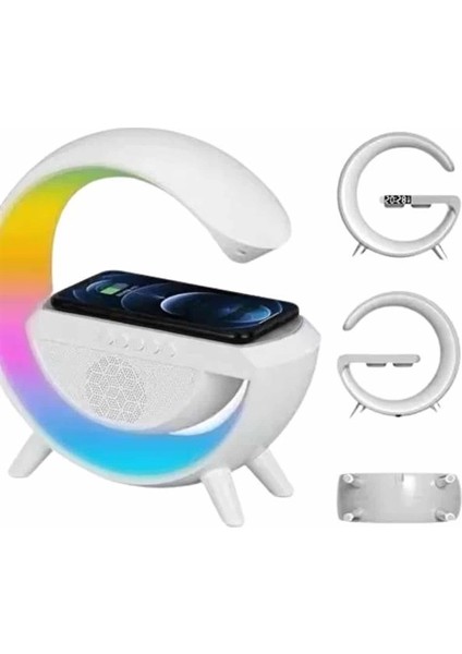 Yeni Nesil Bluetooth Hoparlör Speaker 5.0 Taşınabilir G Şeklinde Powerbankli