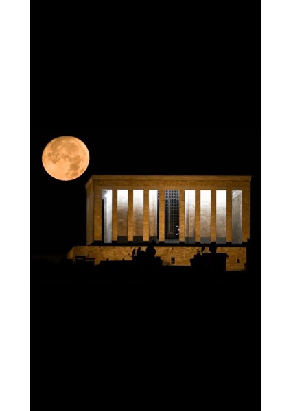 Anıtkabir ve Dolunay V1 Ev Duvar Salon Güzellik Salonu Ofis Dükkan Dekarasyon Kanvas Tablo fiyatları