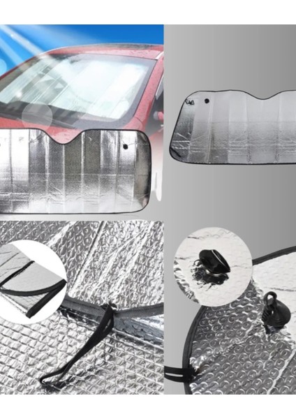 Metalize Reflektörlü Katlanabilir Araç Güneşliği – Yüksek Performanslı Isı ve Uv Koruması indirimleri