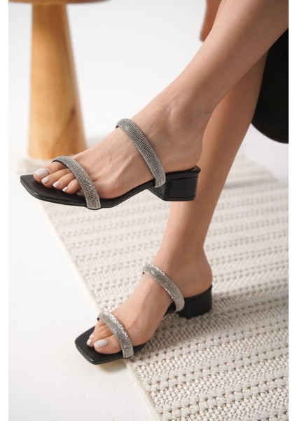 Stella Kalın Topuklu Siyah Kadın Terlik indirimleri