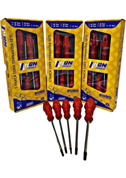 Hon 5 Parça Torx Tornavida Seti ( Lisinya ) fiyatları