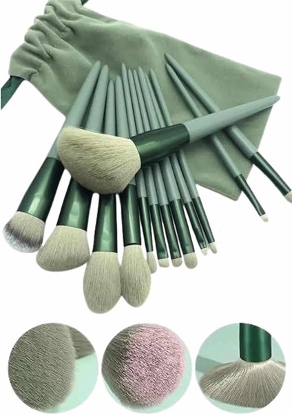 13 Parça Taşınabilir Kılıflı Profesyonel Makyaj Fırça Seti Pudra Allık Fondöten Fırçası indirimleri