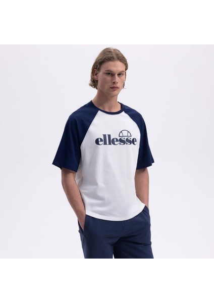 EM009-2-NV Bisiklet Yaka Erkek T-Shirt - Beyaz / Lacivert modelleri