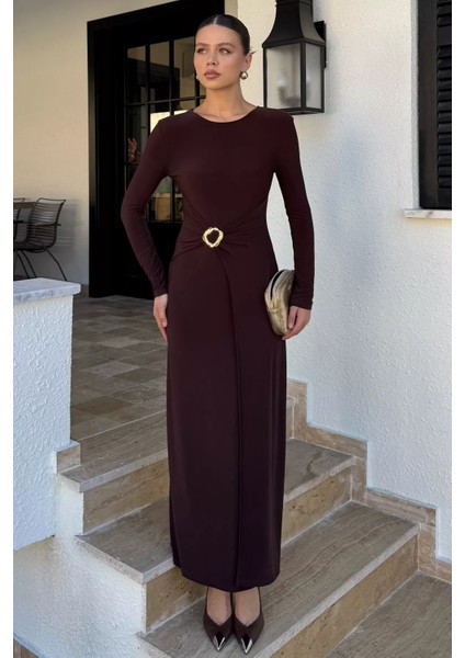 Kadın Bel Tokalı Elbise P-00018453