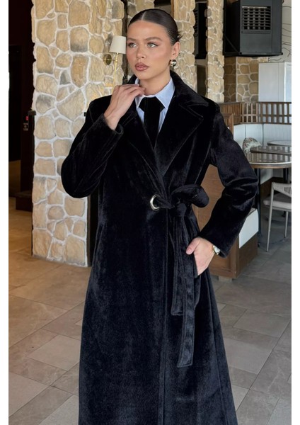 Kadın Gold Tokalı Kuşaklı Iç Astarlı Sakallı Kaban P-00018445 fiyatları