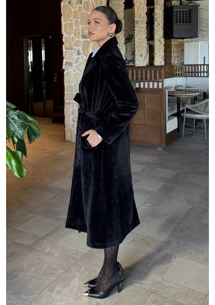 Kadın Gold Tokalı Kuşaklı Iç Astarlı Sakallı Kaban P-00018445 indirimleri