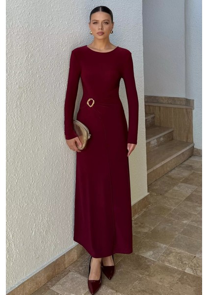 Kadın Bel Tokalı Elbise P-00018453