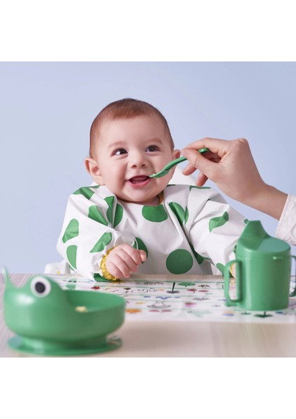 Kladdıg Mama Önlüğü Beyaz Yeşil modelleri