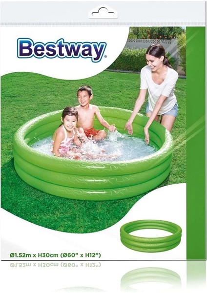 Bestway Renkli Şişme Çocuk Havuzu 152X30CM - BW51026 - Stokta Olan Renk Gönderilir modelleri