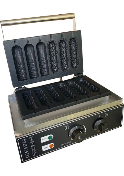 Çubukta Waffle Makinesi -Çift Desenli- 9005