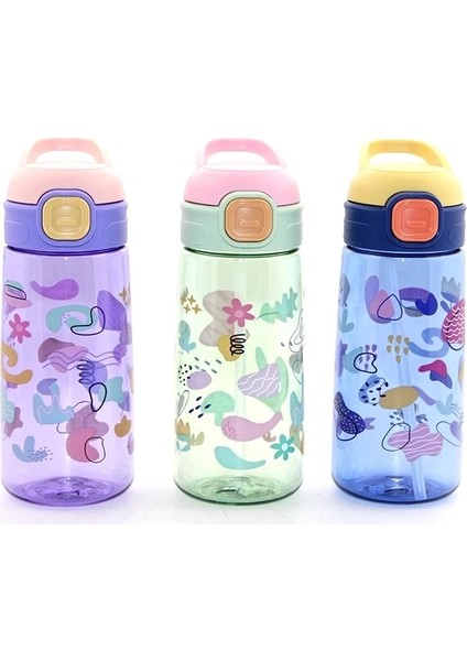 Buğz Renkli Pipetli Suluk 600 ml Bpa Içermez ALK2968