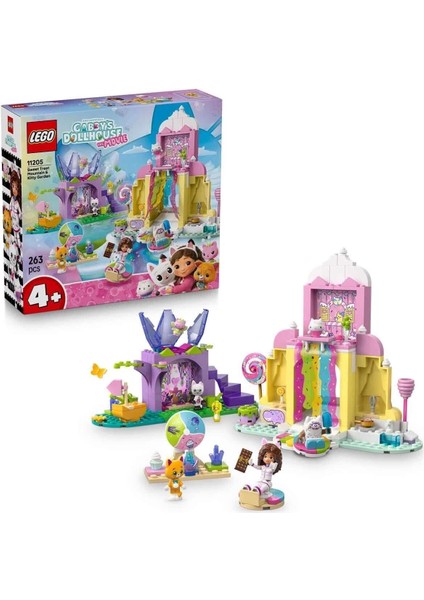 11205 LEGO Gabbys Dollhouse Şekerleme Dağı ve Kedi Bahçesi 263 Parça +4 Yaş indirimleri
