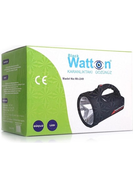 Buğz Şarjlı Güvenlik Avcı Feneri WT-240 indirimleri