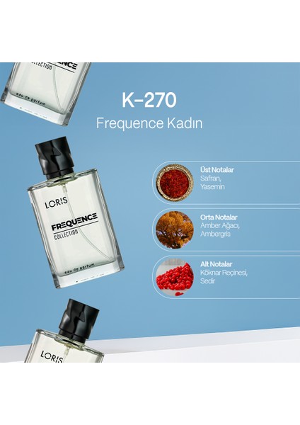 2 Adet K-270 Frequence Kadın Parfüm 50 ml fiyatları