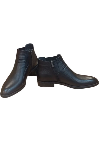 Erkek Hakiki Deri Bot Fantazi Kalıp Kauçuk Kaydırmaz Taban Ince Zarif Siyah ve Kahve S2023 Ayakkabı fiyatları