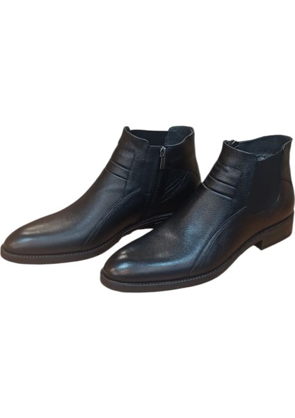 Erkek Hakiki Deri Bot Fantazi Kalıp Kauçuk Kaydırmaz Taban Ince Zarif Siyah ve Kahve S2023 Ayakkabı modelleri