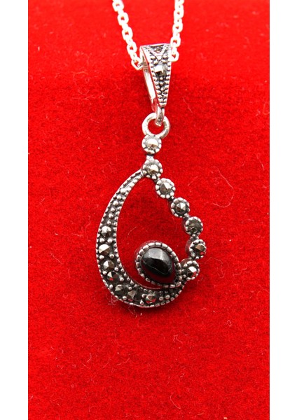 925 Ayar Kadın Oltu Taşı Kadın Kolye SK000100