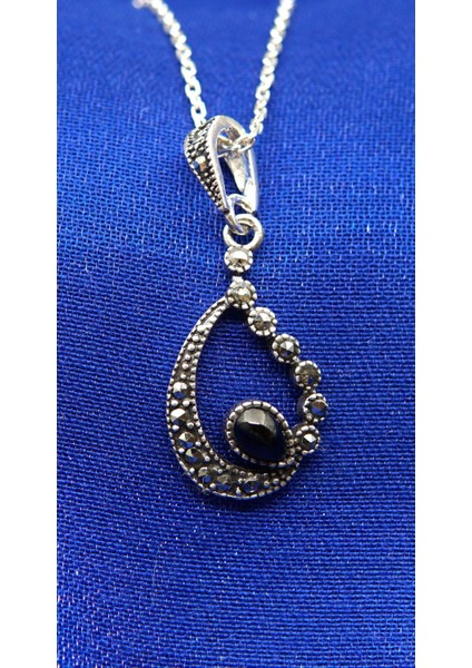 925 Ayar Kadın Oltu Taşı Kadın Kolye SK000100 fiyatları