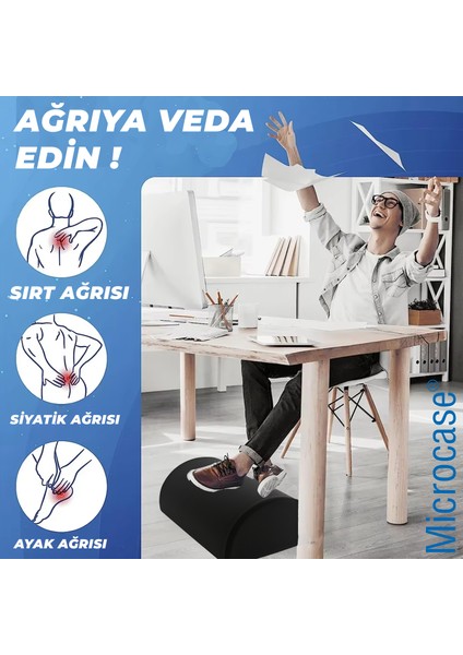 Çok Amaçlı Kaydırmaz Taban Ayak Koyma Padi Ofis Ev Seyehat Ayak Bacak Koyma Dinlendirme Pedi 2 Adet AL5377 modelleri