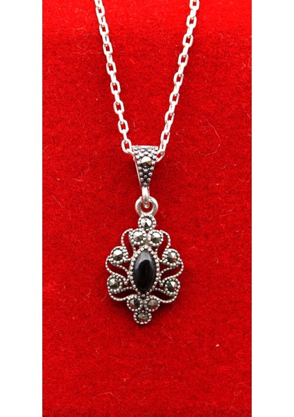 925 Ayar Kadın Oltu Taşı Kadın Kolye SK000101