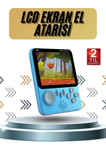 3.5 Inç Mini Atari Taşınabilir Oyun Konsolu 666 Adet Retro Oyun