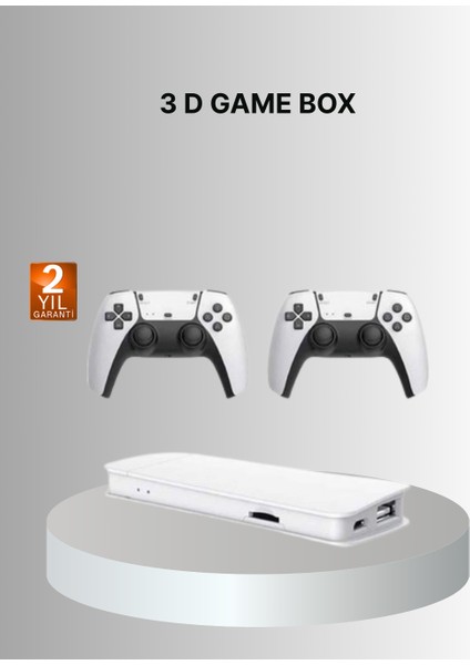 3D ve 4K Görüntü Kaliteli Çok Oyunculu Retro Oyun Konsolu