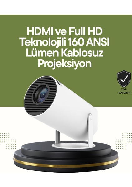 HDMI ve USB Girişli Uzun Ömürlü Ampullü Projeksiyon