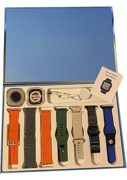 7 Kordonlu Unisex Akıllı Saat Çoklu Kordon Seçeneği Amoled Ekran fırsatları