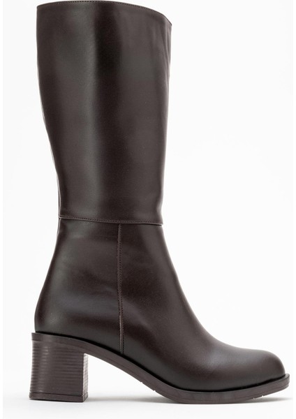 Topuklu Kadın Çizme Kahve Cilt fiyatları