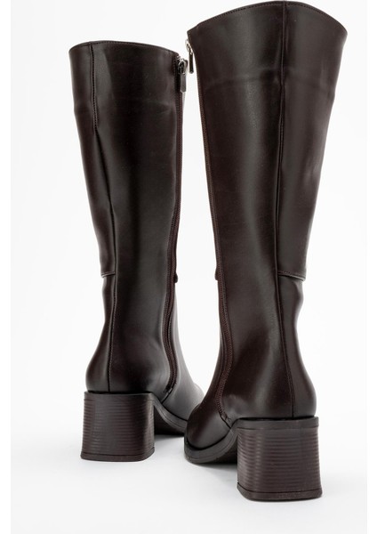 Topuklu Kadın Çizme Kahve Cilt fırsatları