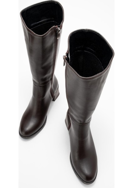 Topuklu Kadın Çizme Kahve Cilt indirimleri