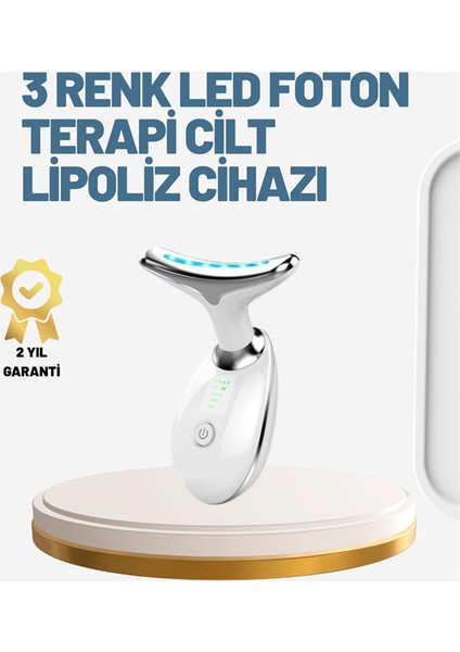 Cilt Yenileyici Şarjlı Güzellik Aleti – Pozitif/negatif Iyon, Titreşimli Masaj ve Kırmızı-