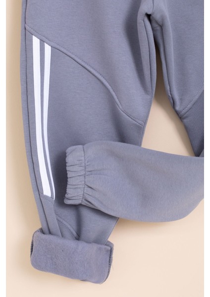 Füme Şerit Detaylı Yazı Baskılı Beli Lastikli Erkek Çocuk Eşofman Altı 21459 fırsatları