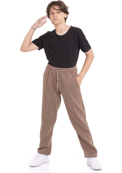 Kahverengi Erkek Çocuk Çima Detaylı Şardonlu Eşofman Altı 21472 fiyatları