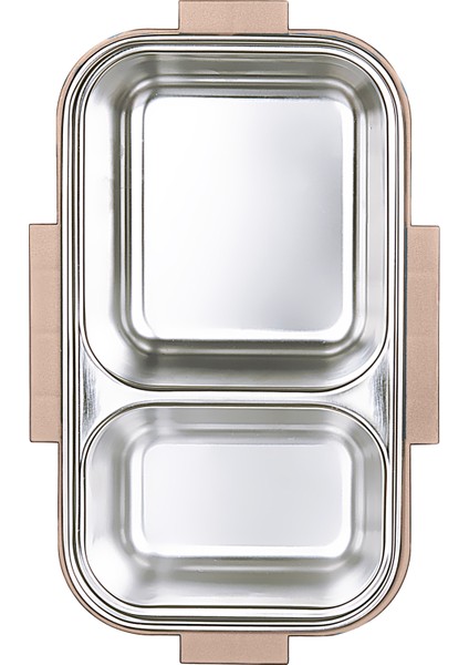 Aura Çift Katlı Beslenme Kabı (450 ml + 400 Ml) Paslanmaz Çelik Yemek Saklama Kabı fırsatları