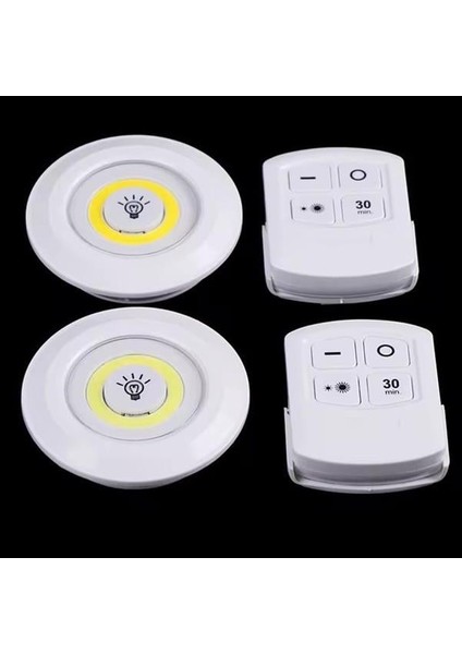 LED Lamba 3'lü Uzaktan Kumandalı Yapışkanlı Beyaz Işık indirimleri