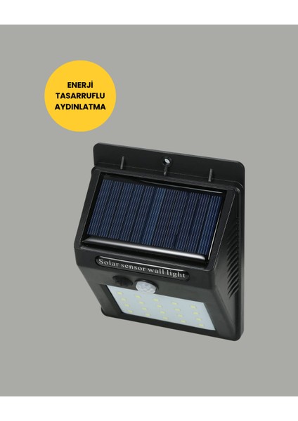 20 LED Güneş Enerjili Hareket Sensörlü Dış Mekan Duvar Lambası fiyatları