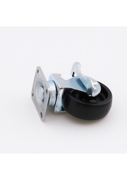 Tablalı Dönerli Frenli Mobilya Tekerleği 50 mm Siyah Metal Gövde Dayanıklı Taşıma Kapasiteli Teker fırsatları