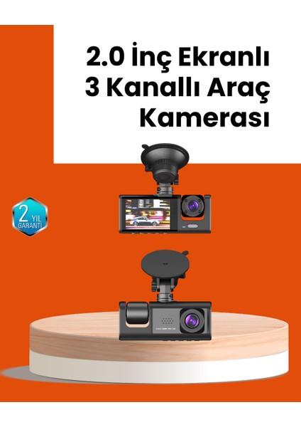 Full Hd Araç Kamerası Çift Yönlü Kayıt ve Darbe Sensörü
