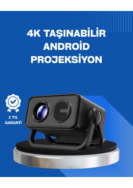 Android Tv 11 Işletim Sistemli Elektrikli Odaklama Projektör